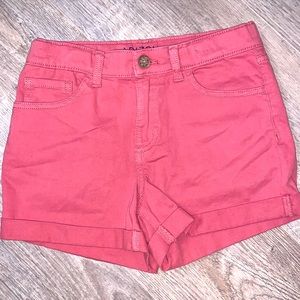 The size is 12. It is from target and is a reddish pink.